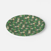 Happy St Patricks Day Pembroke Welsh Corgi Dogs Pappteller (Schrägansicht)