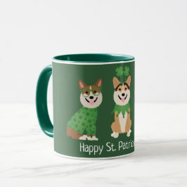 Happy St Patricks Day Pembroke Welsh Corgi Dogs Tasse