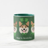 Happy St Patricks Day Pembroke Welsh Corgi Dogs Tasse (Zentrum)