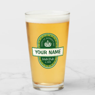 Happy St. Patrick's Day Personalisiert Bierglas Glas