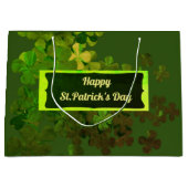 Happy St.Patrick's Day, personalisiert große Gesch Geschenktüte (Vorderseite)
