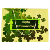 Happy St.Patrick's Day, personalisiert große Gesch Geschenktüte (Rückseite)