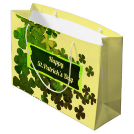 Happy St.Patrick's Day, personalisiert große Gesch Geschenktüte