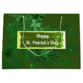 Happy St. Patrick's Day, personalisiert Große Geschenktüte (Vorderseite)