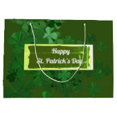 Happy St. Patrick's Day, personalisiert Große Geschenktüte (Rückseite)