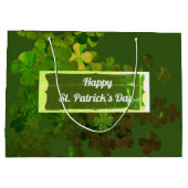 Happy St. Patrick's Day, personalisiert Große Geschenktüte (Rückseite)