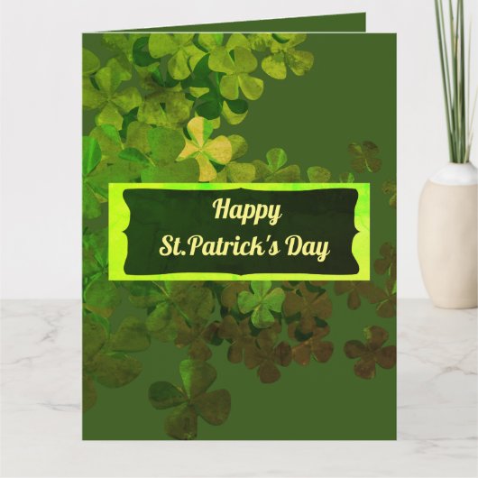 Happy St.Patrick's Day, personalisiert Karte (Vorderseite)