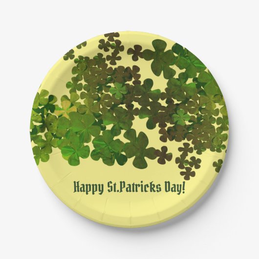 Happy St Patrick's Day, personalisiert Pappteller (Vorderseite)