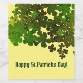 Happy St. Patrick's Day, personalisiert Weinetikett (Einzelnes Label)