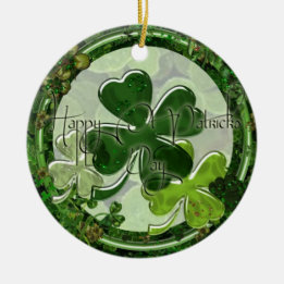 Happy St. Patrick's Day Photo Keramik Ornament