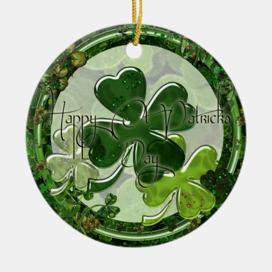 Happy St. Patrick's Day Photo Keramik Ornament (Vorne)