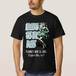 Happy St Patrick's Day Pinup Girl mit Kleeblatt T-Shirt