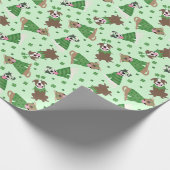 Happy St Patricks Day Pit Bull Hogs Geschenkpapier (Ecke)