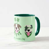 Happy St Patricks Day Pit Bull Hogs Tasse (VorderseiteRechts)