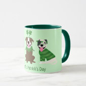 Happy St Patricks Day Pit Bull Hogs Tasse (VorderseiteRechts)