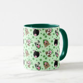 Happy St Patricks Day Pit Bull Hogs Tasse (VorderseiteRechts)