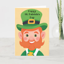 Happy St. Patrick's Day Playful Leprechaun Card
