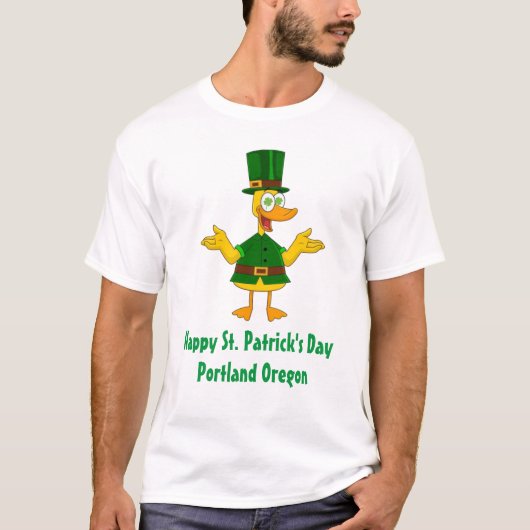 Happy St. Patrick's Day Portland Oregon T-Shirt (Vorderseite)