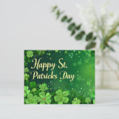 Happy St. Patrick's Day Postcard Feiertagspostkarte (Stehend Vorderseite)