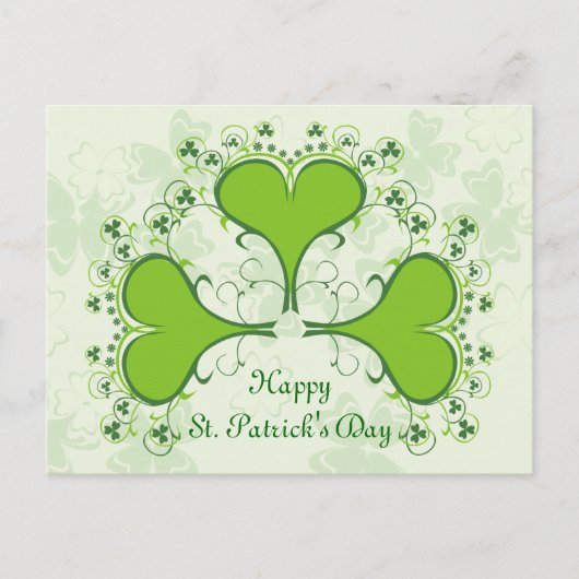 Happy St. Patrick's Day Postcard Postkarte (Vorderseite)