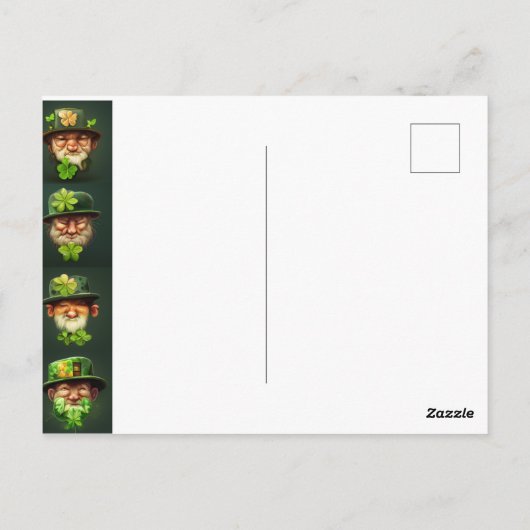 Happy St. Patricks Day Postcard Postkarte (Rückseite)