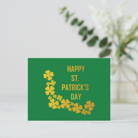 Happy St. Patrick's Day Postcard  Postkarte (Stehend Vorderseite)