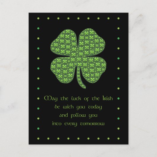 Happy St. Patrick's Day Postcard Postkarte (Vorderseite)
