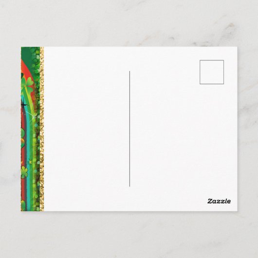 Happy St. Patricks Day Postcard Postkarte (Rückseite)