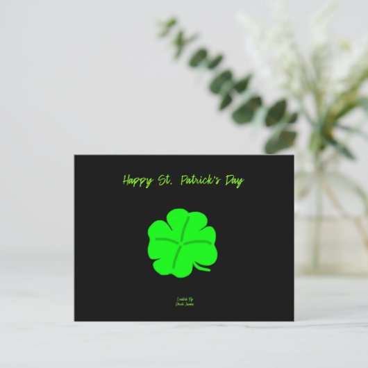 Happy St. Patrick's Day Postcard Postkarte (Stehend Vorderseite)