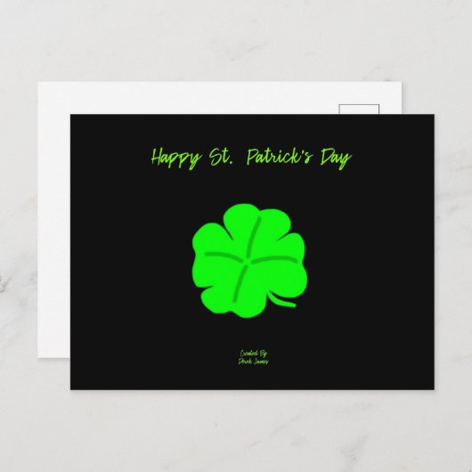 Happy St. Patrick's Day Postcard Postkarte (Vorne/Hinten)