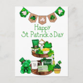 Happy St. Patrick's Day Postcard Postkarte (Vorderseite)