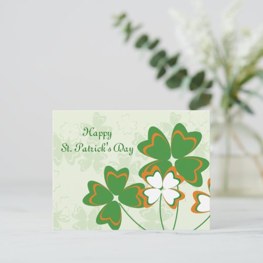 Happy St. Patrick's Day Postcard Postkarte (Stehend Vorderseite)