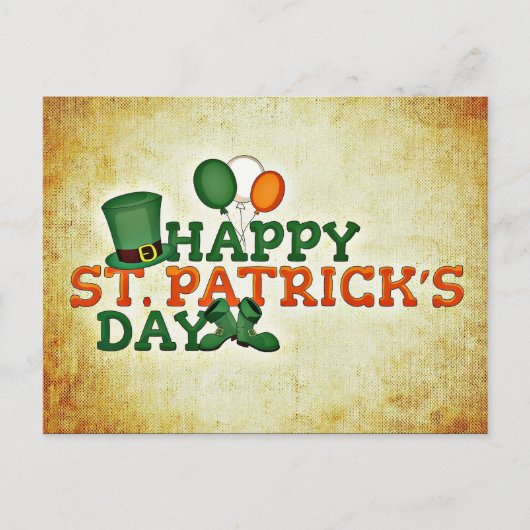 Happy St. Patrick's Day Postcard Postkarte (Vorderseite)
