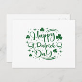 Happy St Patrick's Day Postkarte (Vorne/Hinten)