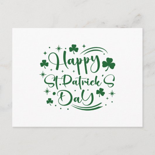 Happy St Patrick's Day Postkarte (Vorderseite)