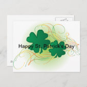 Happy St. Patrick's Day Postkarte (Vorne/Hinten)