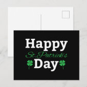Happy St Patrick's Day Postkarte (Vorne/Hinten)