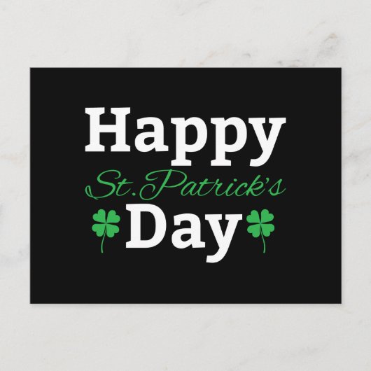 Happy St Patrick's Day Postkarte (Vorderseite)
