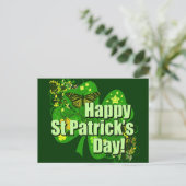 Happy St. Patrick's Day Postkarte (Stehend Vorderseite)