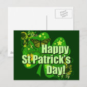 Happy St. Patrick's Day Postkarte (Vorne/Hinten)