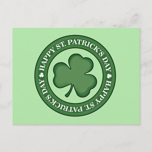 Happy St. Patricks Day Postkarte (Vorderseite)