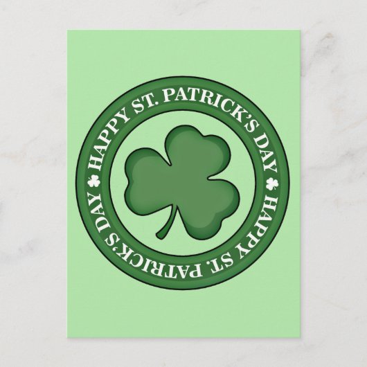 Happy St. Patricks Day Postkarte (Vorderseite)