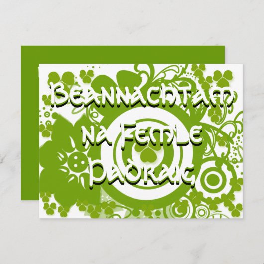 Happy St. Patrick's Day Postkarte (Vorne/Hinten)