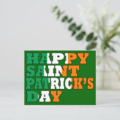 Happy St Patrick's Day Postkarte (Stehend Vorderseite)