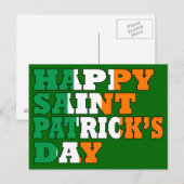 Happy St Patrick's Day Postkarte (Vorne/Hinten)