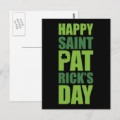 Happy St. Patrick's Day Postkarte (Vorne/Hinten)