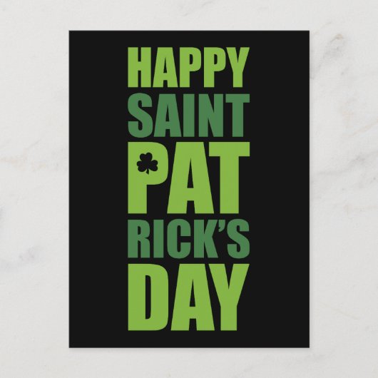 Happy St. Patrick's Day Postkarte (Vorderseite)