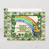 Happy St. Patricks Day Postkarte (Vorne/Hinten)