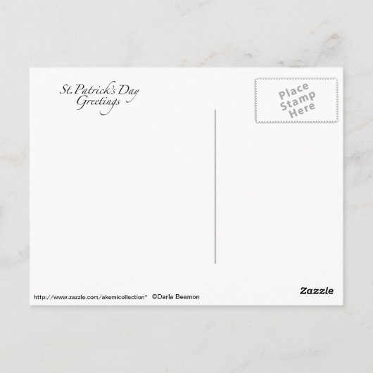Happy St. Patrick's Day Postkarte (Rückseite)