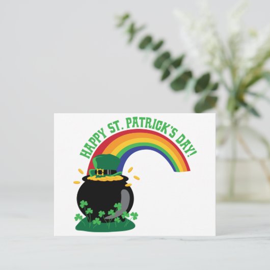 Happy St. Patricks Day Postkarte (Stehend Vorderseite)